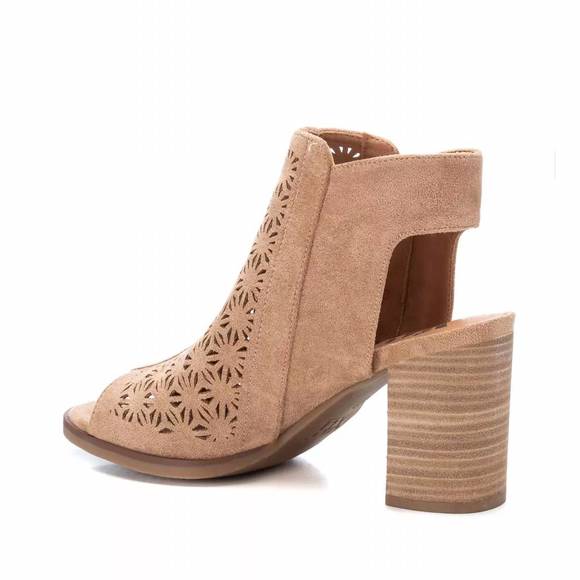 NEW XTI women's suede sandals in beige - Picture 3 of 4